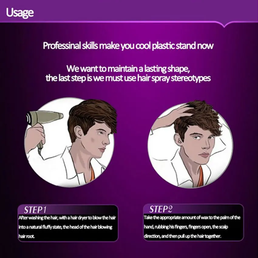 

styling hair wax mud fluffy styling styling and moisturizing for men