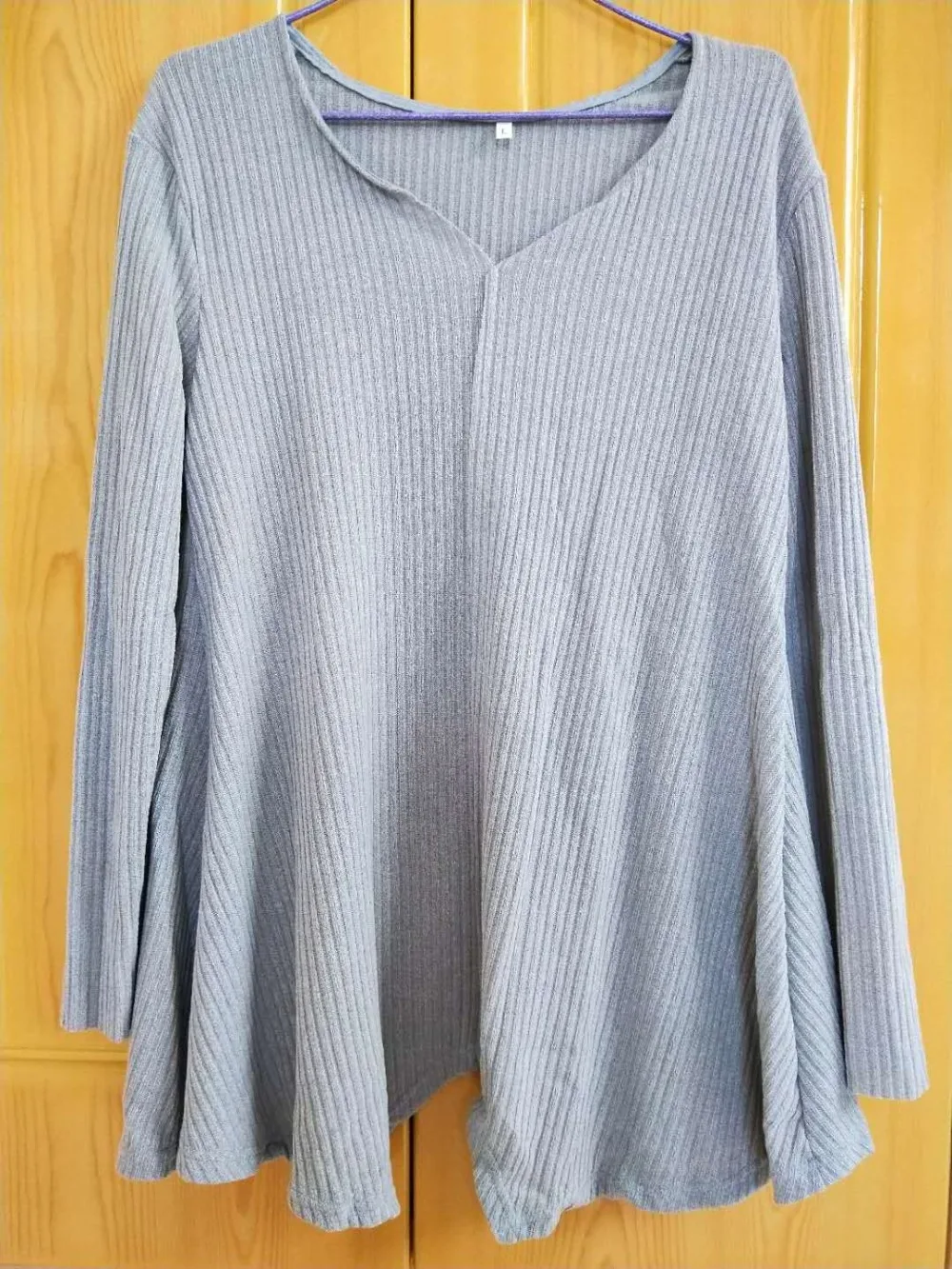 Серые свитера новинка 2018 Осенний женский однотонный вязаный свободный свитер