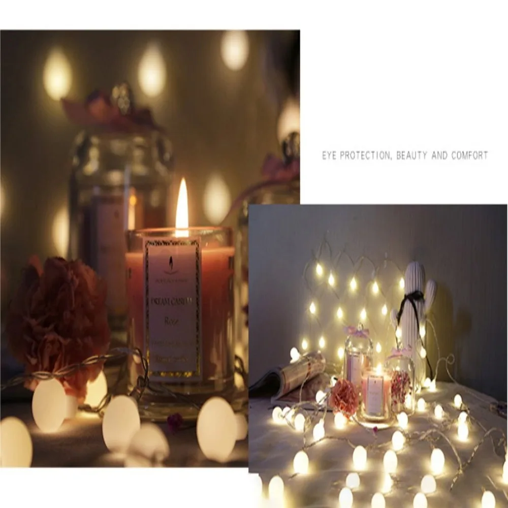 Led Light String Ball Lights Christmas Warm Color Outdoor Window Hristmas Decorative Lamp | Освещение