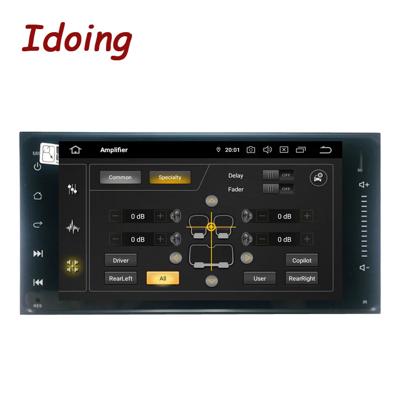 Idoing " 1 Din Android 9,0 автомобильный Радио gps мультимедийный плеер для Toyota универсальный ips экран 4G Ram 64G Rom Восьмиядерный навигатор