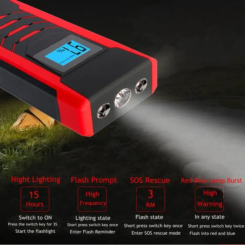 Многофункциональное пусковое устройство power Bank 89800mah 12V 800A 4USB портативный автомобильный аккумулятор бустер бензиновый дизельный зарядное устройство пусковое устройство
