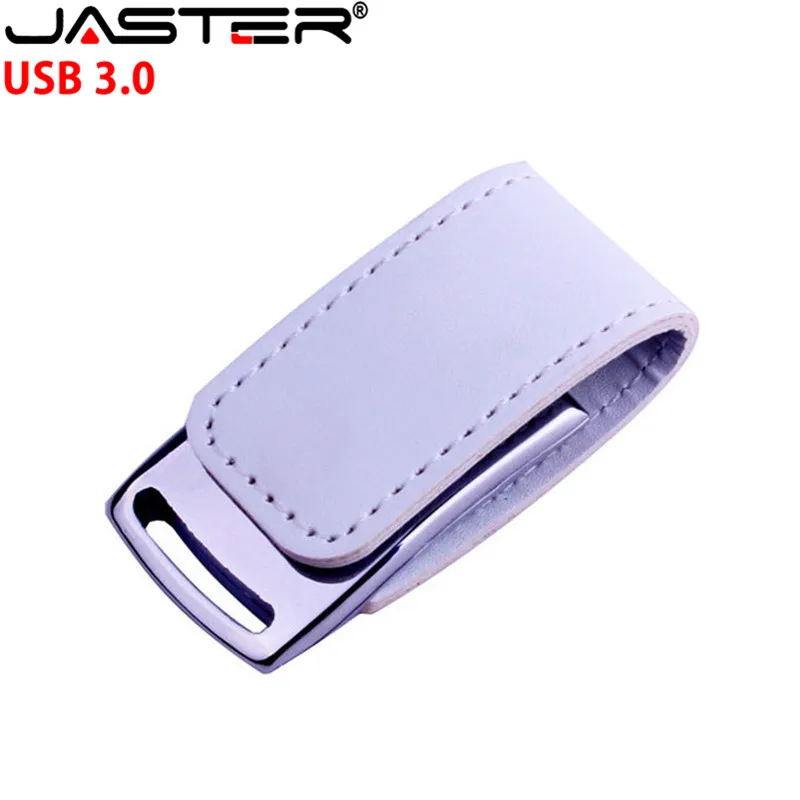 JASTER USB 3,0 логотип клиента металлический USB флэш-накопитель, кожа и металл брелок Мода creativo 4 ГБ/64 Гб карта памяти U диск
