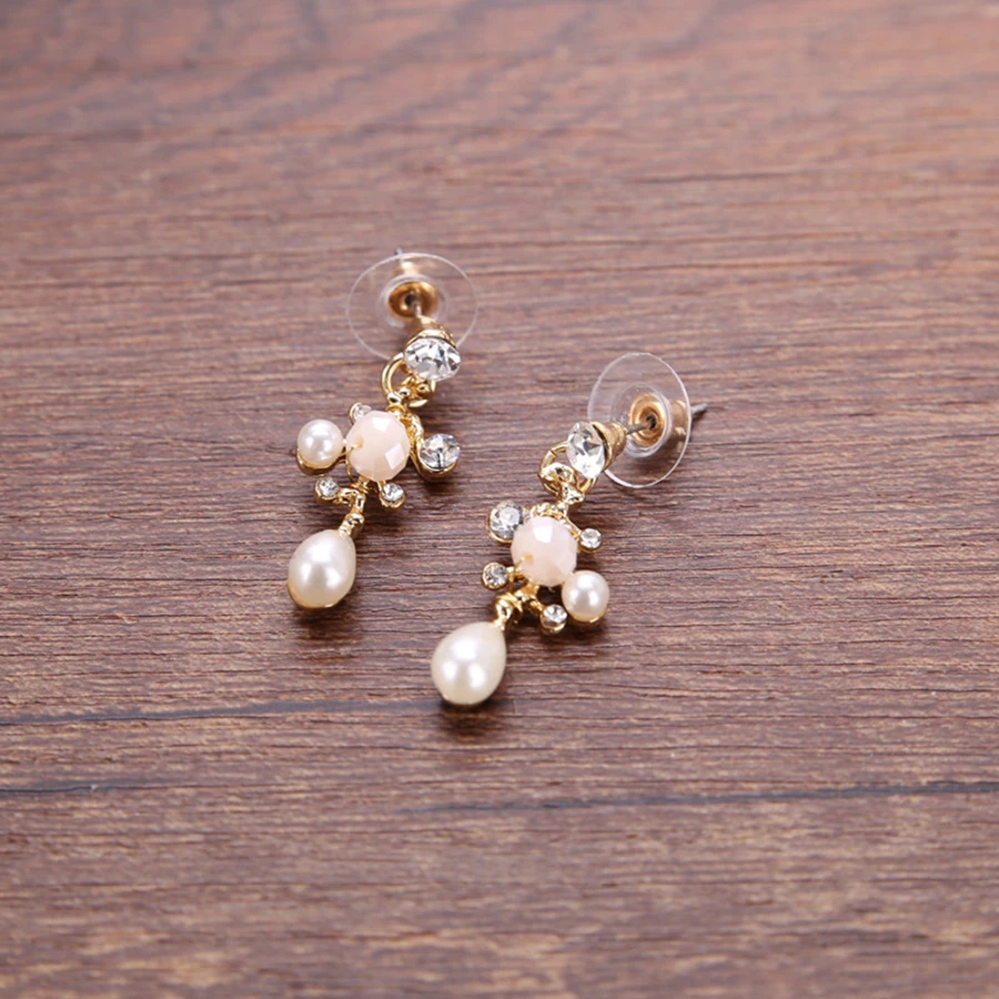 TJP Golden Twig Crown Hairwear Necklace Earring Set Tiara Rhinestone Wedding Jewelry Women Fashion Bridal Crystal | Украшения и