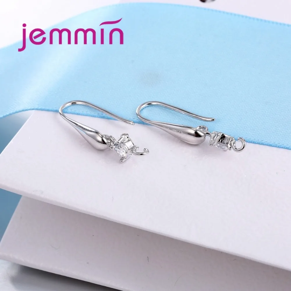 Женские 925 застежки из стерлингового серебра серьги Компоненты крючки станок и U