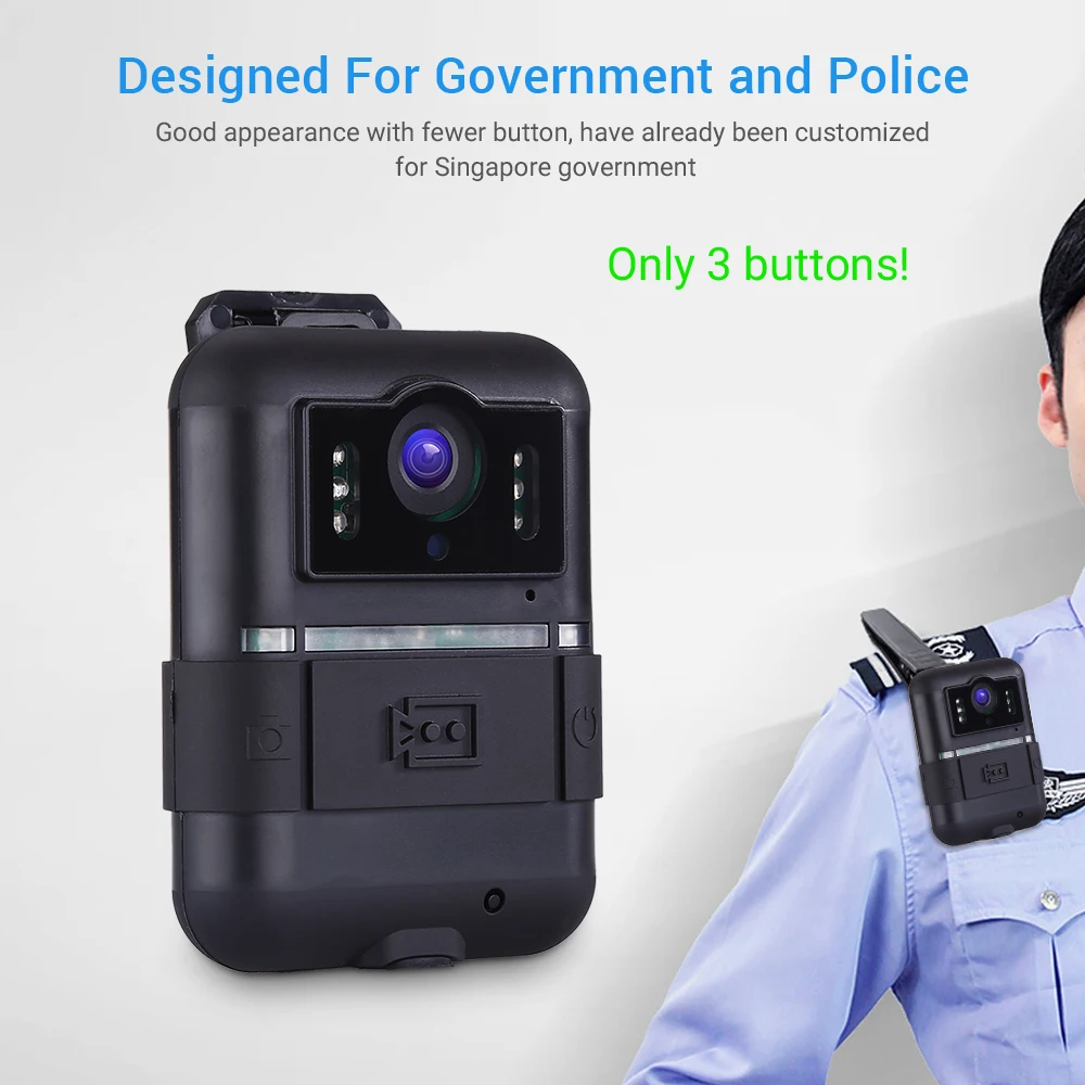 Boblov Wi-Fi камера для тела 32GB WN11 1296P Novatek 96658 Ultra HD полицейская с поворотом на 360