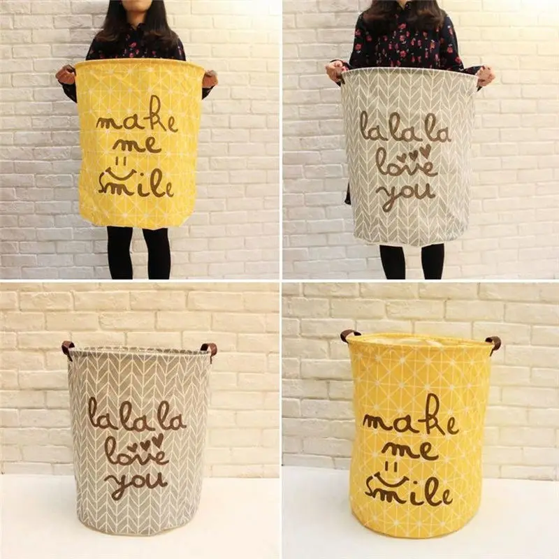 Большая корзина для белья мультяшный мешок хранения одежды в полоску домашней