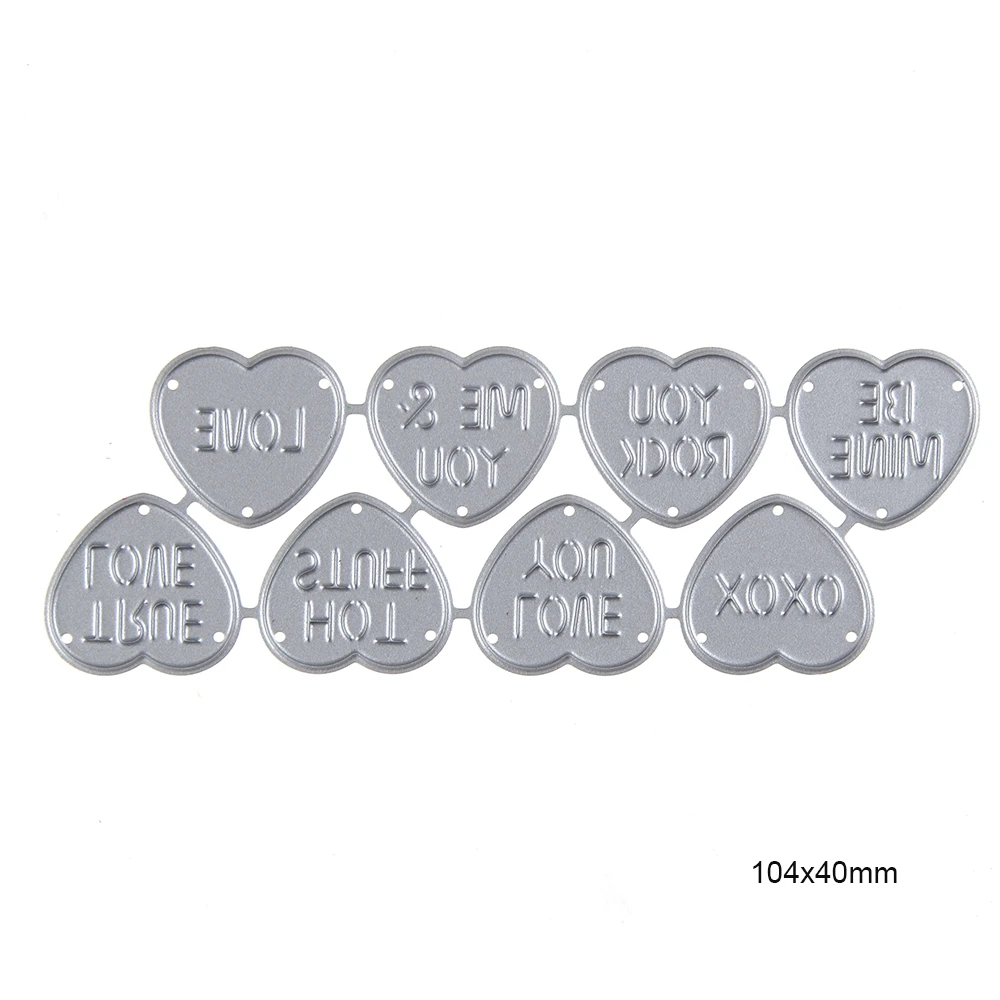 Мини Heartshape Скрапбукинг Новое поступление металлический Трафаретный вырубной