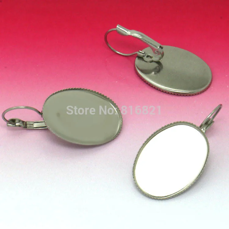 Серьги Клипсы из нержавеющей стали 13x18 мм 18x25 мм|diy findings|cabochon baseearrings diy |