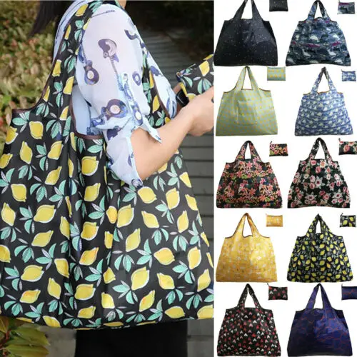 

FAROOT Eco Shopping Travel Shoulder Bag Oxford Tote Handbag Folding Reusable Cartoon Storage Bags