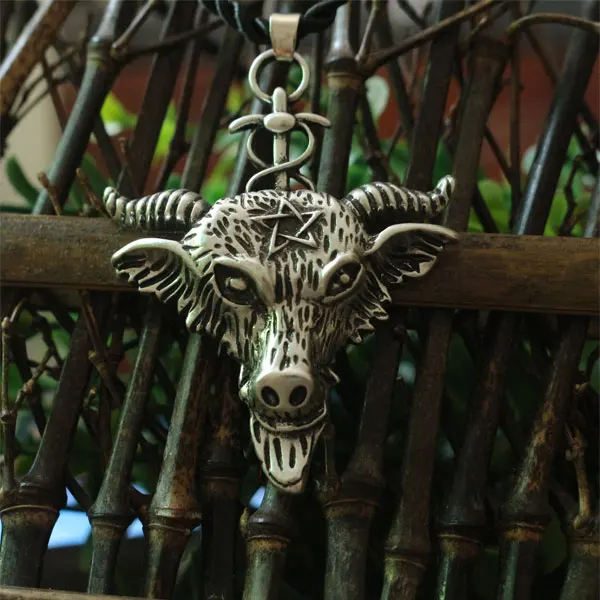 1 шт. Sabbatic Коза амулет шнур ожерелье Baphomet подвеска 38 мм|pendant wolf|pendant necklace scarfpendant charm |