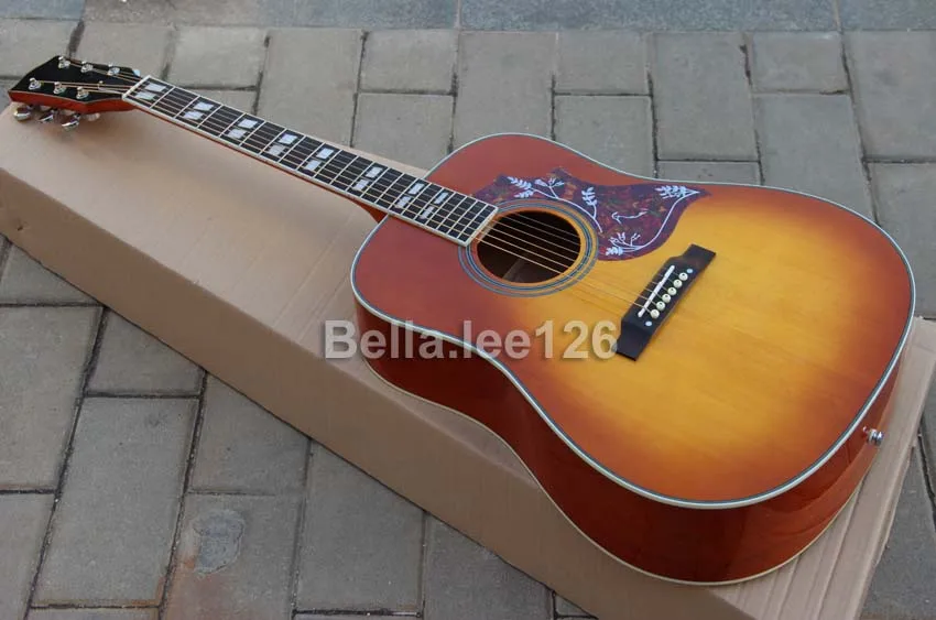 Массив ели топ ручной Tabaco sunburst цвет 41 дюймов humminbird акустическая гитара