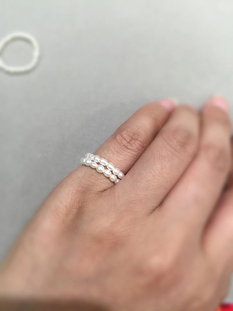 20 шт./партия Женское кольцо с натуральным пресноводным жемчугом 1-2 5 мм | Украшения