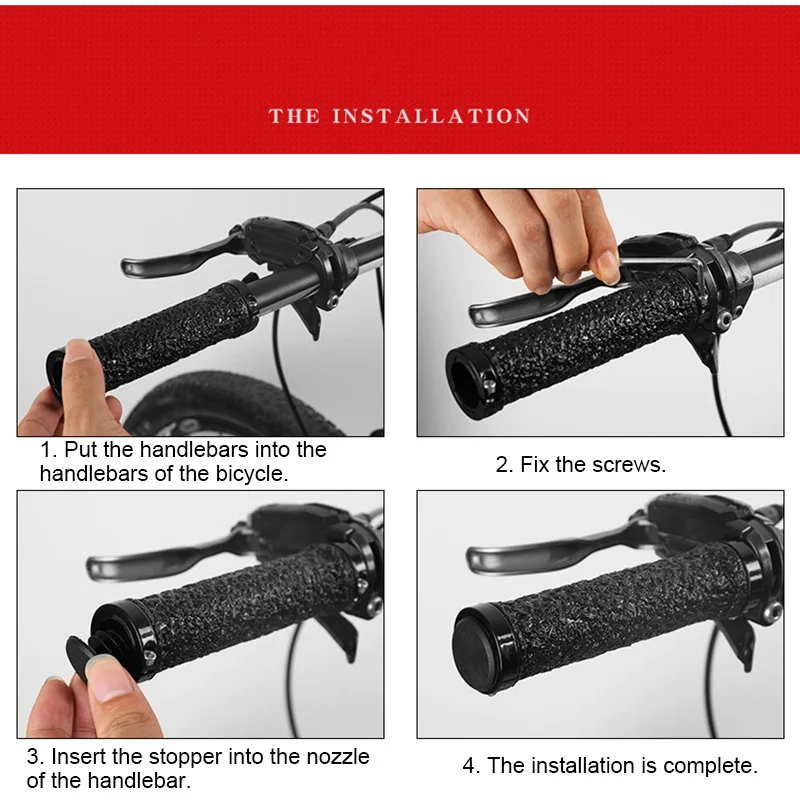 1 пара ручек для руля велосипеда Нескользящая силиконовая рукоятка с алюминиевым