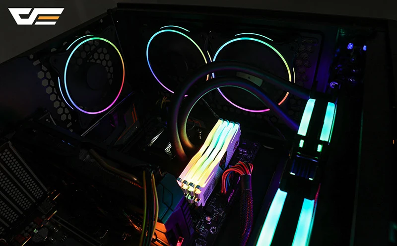 Чехол для ПК darkFlash RGB с вентилятором, 120 мм, чехол для компьютера s, вентиляторы охлаждения процессора, тихий Asus Aura Sync, кулер с регулировкой скорости, светодиодный вентилятор для ПК MR12