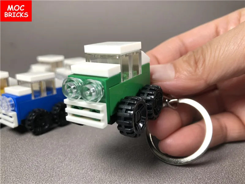 10 шт./лот MOC кирпичи красочный кирпич 2X4 брелок DIY автомобильный строительные