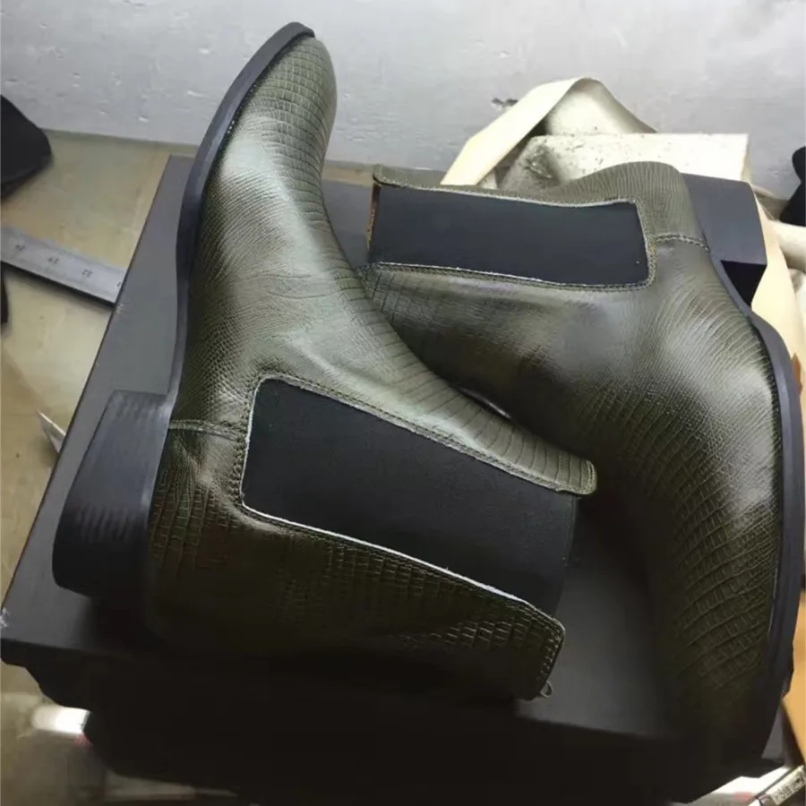 Европейские модные мужские ботинки ручной работы из натуральной кожи с высоким