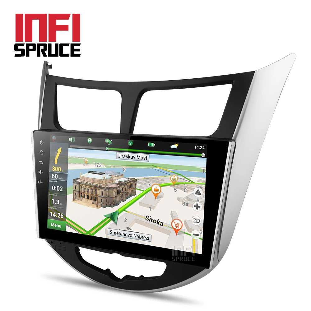 Автомобильный dvd плеер для Hyundai/Solaris/accent/Verna/i25 2G Android 8 1 с навигацией Wifi gps стерео