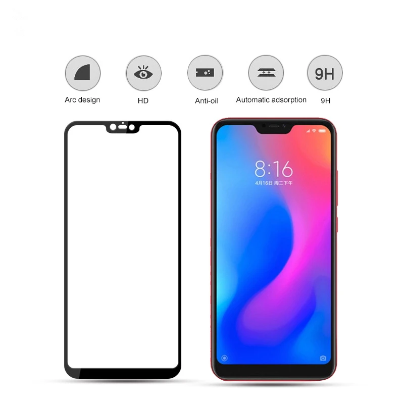 KIYLCZXYCM для Xiaomi redmi note 6 Жесткий диск 2.5D 9h Arc край Полный Экран протектор Закаленное