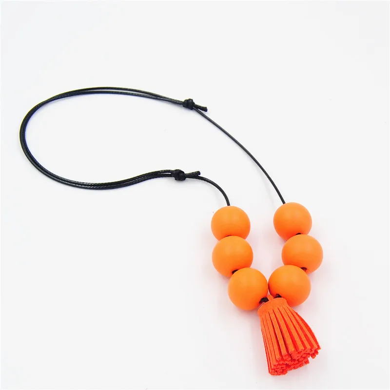 1 шт. новинка милая подвеска в виде деревянного круглого шара длинный женский