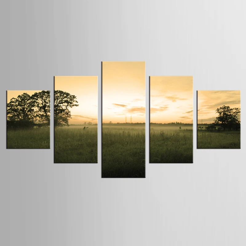 5 шт./компл. современная картина неба в блестящем закате напечатанная на холсте с