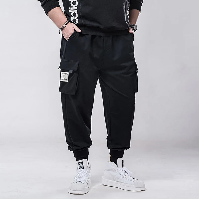 autumn Men cargo pants personality sports pocket plus size big 5XL 6XL 7XL mens high street cool out door 48 | Мужская одежда