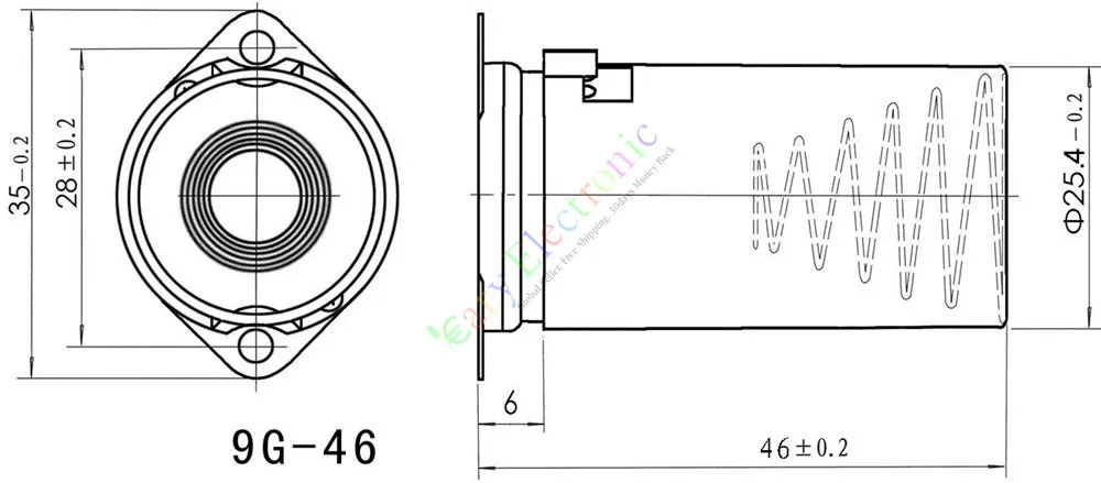 4 шт. алюминиевые розетки для усилителей звука 46 мм|9pin tube socket|aluminum sockettube socket 9pin |