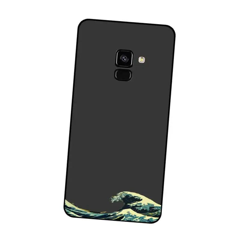 P075 большая волна черный силиконовый чехол для Samsung Galaxy J2 J3 J4 J5 J6 J7 J8 Pro Plus Prime 2018 2017 |