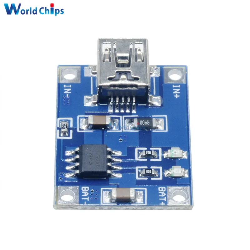 2 шт. TP4056 Mini USB 5V 1A 18650 литиевая батарея зарядное устройство плата модуль со светодиодным индикатором защита