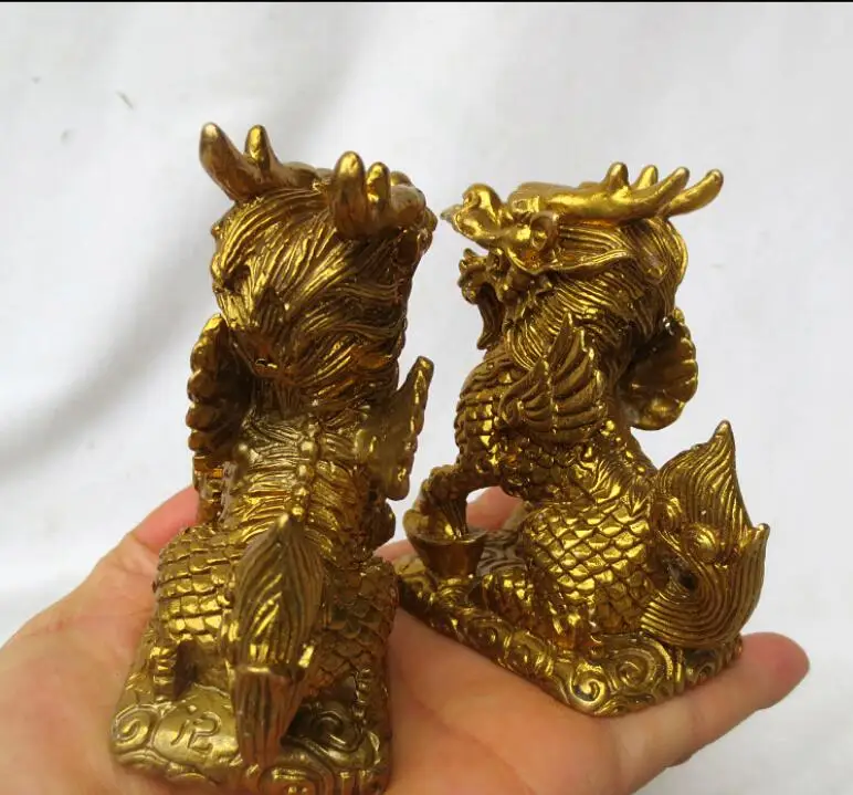 YM 831 Чистая медь Qilin украшения денежные средства в городской дом для борьбы со