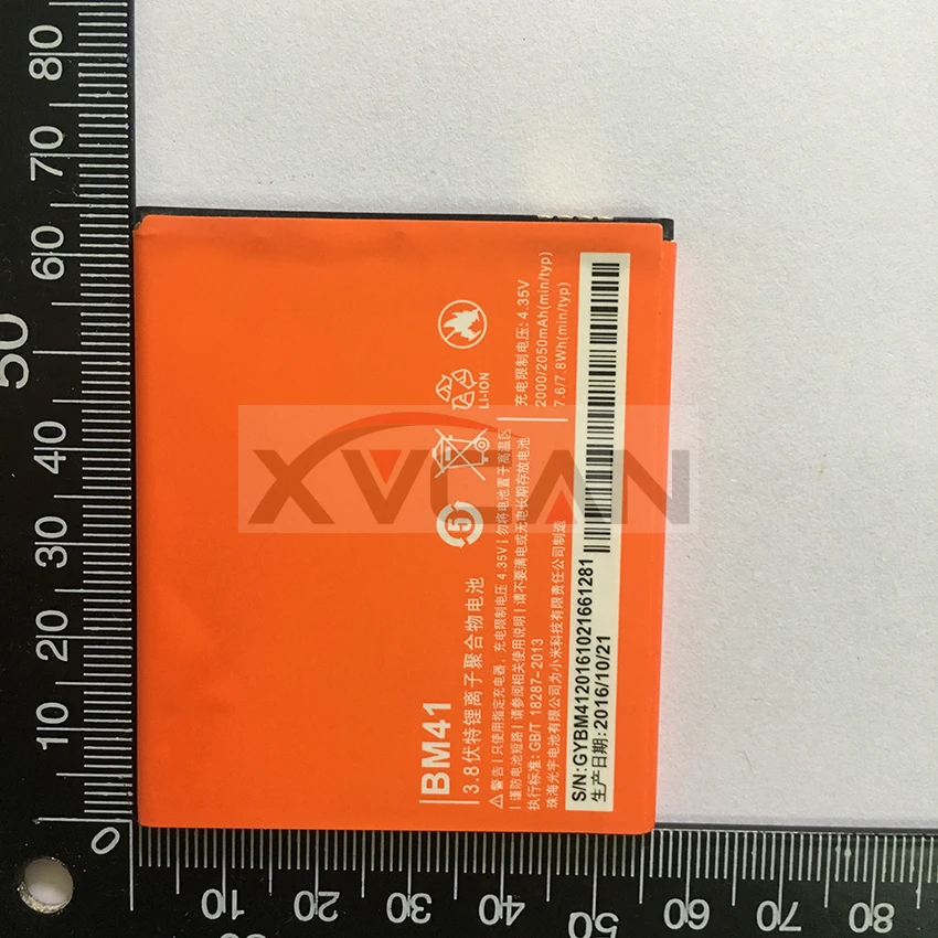Высокое Качество xiaomi hongmi мобильный телефон 2050mAh BM41 батарея для смартфона |