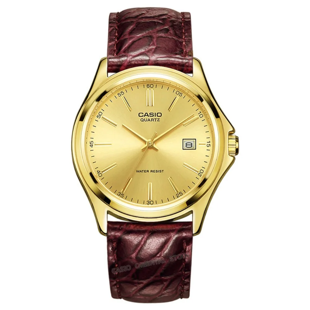 Casio лучший бренд роскошных часов Genuin золота кварцевые Для мужчин наручные часы Relogio masculino Таблица Casio классический MTP-1183Q-9A