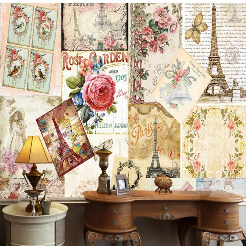 Фотообои на заказ Европейский стиль Эйфелева башня обои спальня ресторан отель