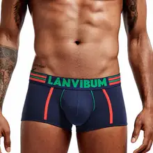 U Convex Pouch Boxer Shorts Sexy Mens Underwear Solid Color Bottoms Breathable Males Underwear Linge