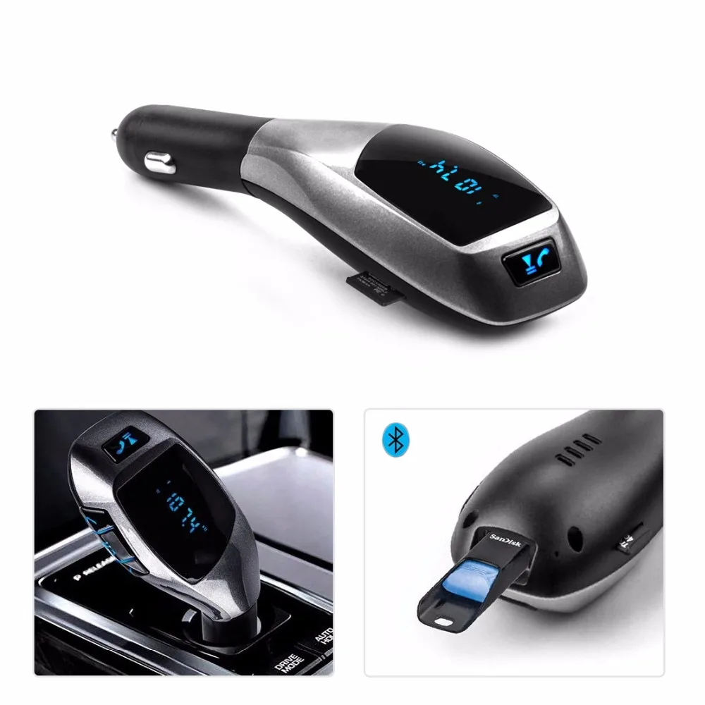 Автомобильный беспроводной MP3 плеер DWCX Bluetooth X5 ЖК дисплей fm передатчик Радио