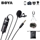 BOYA BY-M1 Lavalier конденсаторный микрофон для цифровых зеркальных камер Canon Nikon, Студийный микрофон для iPhone X 7 Plus Zoom H1N Handy