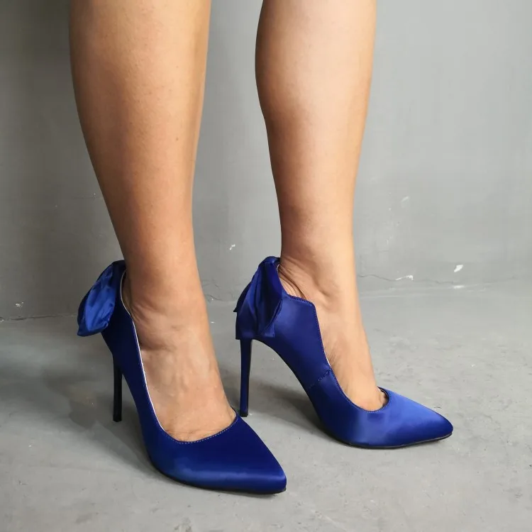 Женские атласные туфли лодочки Olomm привлекательные на тонком высоком каблуке с