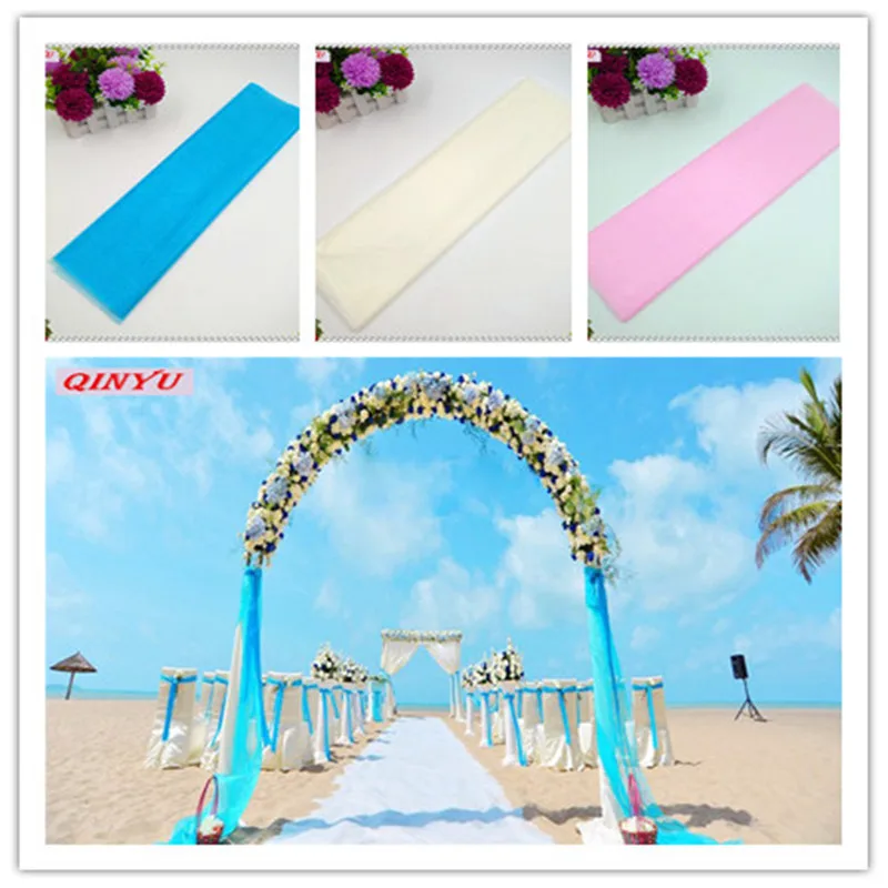 Романтическое украшение для занавесок из органзы на свадьбу день рождения