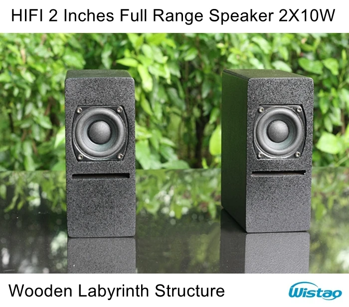 IWISTAO HIFI 2 дюймовый Полнодиапазонный динамик деревянный шкаф 2X10W 84dB неодимовый
