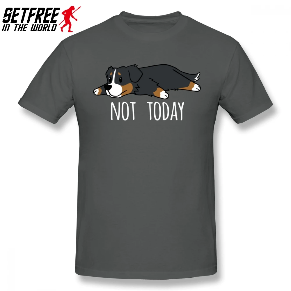 Мужская футболка Love Cute Dog Bernese Mountain популярная хлопковая с коротким рукавом и
