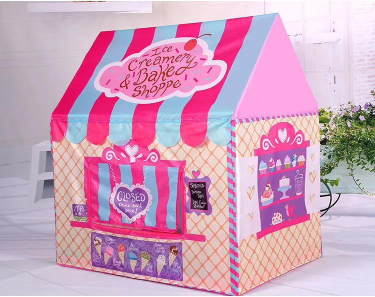 Популярная розовая палатка для маленьких девочек детская Детская игровая с