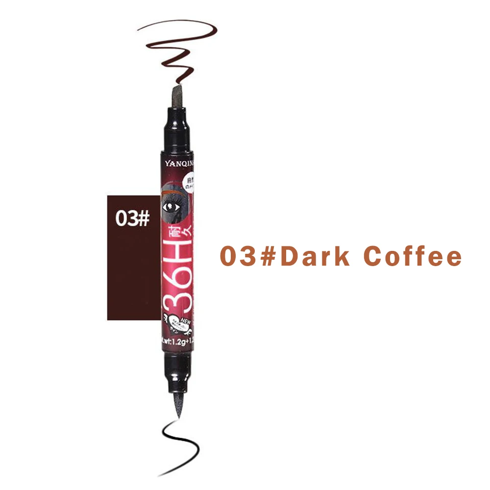 Dark Coffee 1 шт. профессиональный подводка для глаз карандаш черный/коричневый/фиолетовый/синий водостойкий стойкий жидкий карандаш для глаз Карандаш Подводка для глаз инструменты для макияжа - Цвет: Dark Coffee