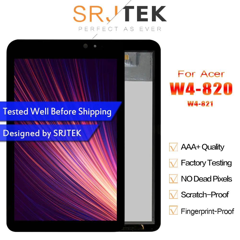 ЖК дисплей Srjtek 8 дюймов для Acer Iconia W4 820 сенсорный экран дигитайзер сенсорная