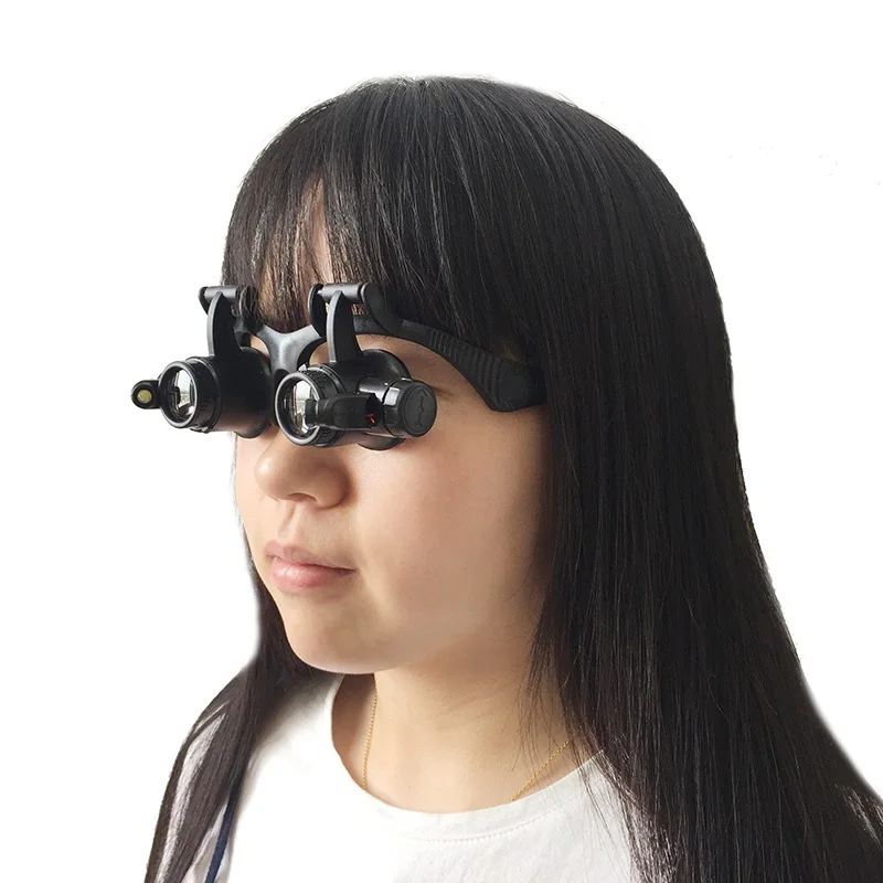 10X 15X 20X 25X увеличительное стекло для ремонта часов Hands Free с подсветкой оголовье увеличительное стекло, лупа для проверки штампа антиквариата