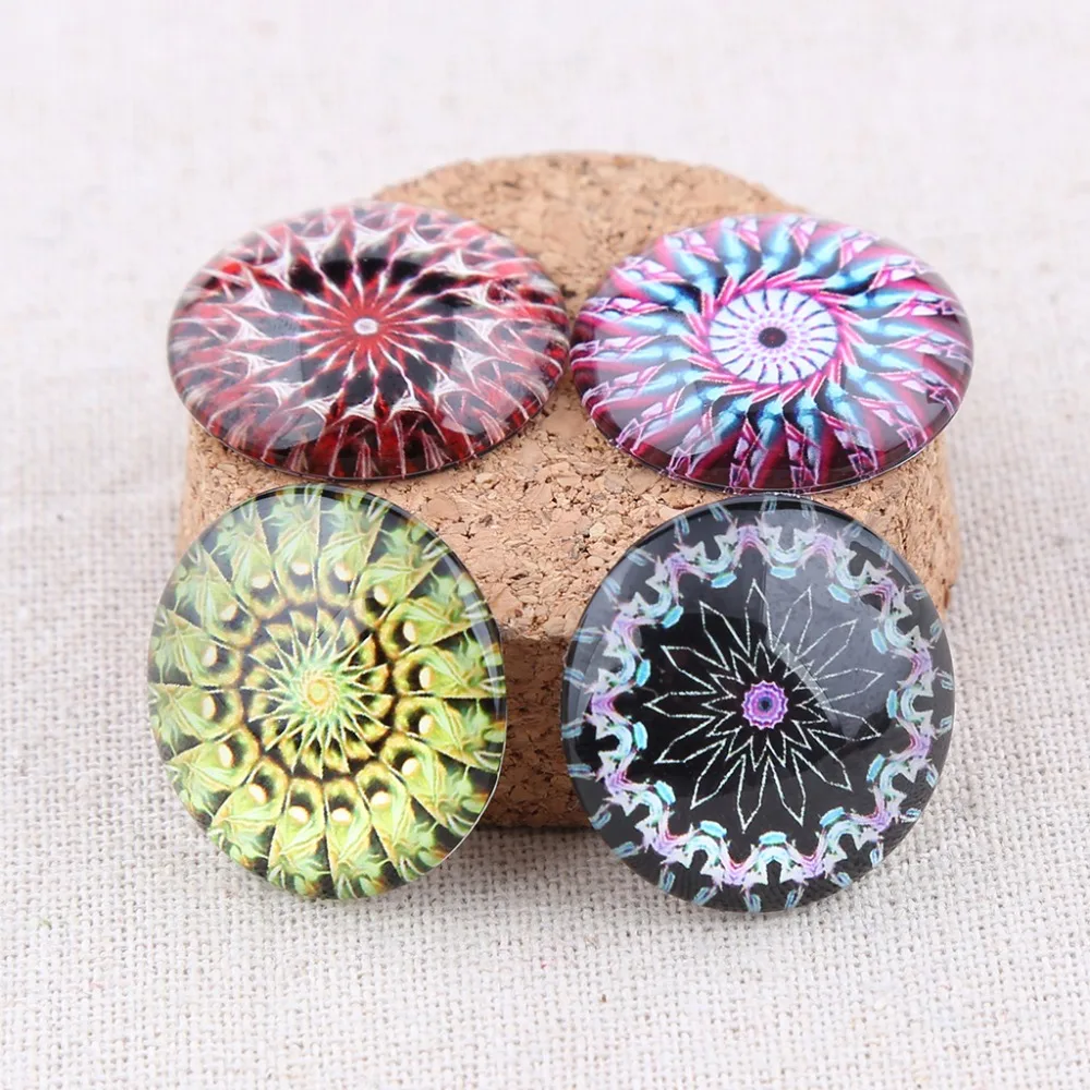 Серьги подвески reidgaller с рисунком мандалы кабошон 18 мм 12 20 25 мм|cabochon 18mm|glass dome cabochondiy