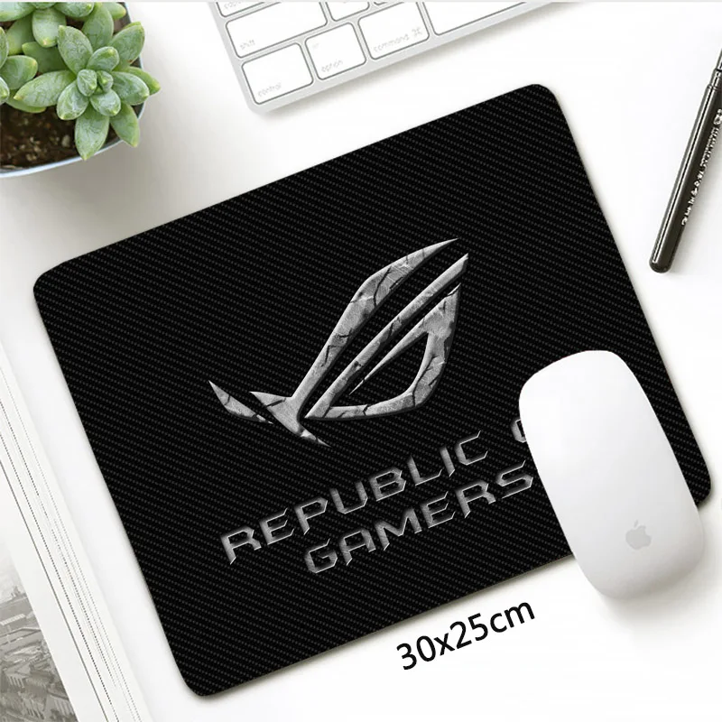 Игровой коврик для мыши ASUS 30x25 см резиновый маленького размера с застежкой по