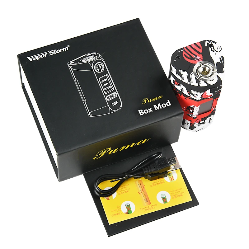 200W TC Box Mod Vape Electronic Cigarette Mech Vapor Storm Bypass VW Support Dual 18650 Battery RDA RBA RDTA|200w tc|box moddual |