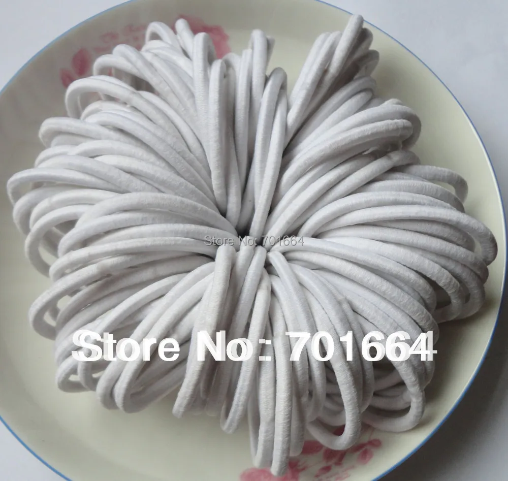 

Белые эластичные резинки для фиксации хвостиков, 50 шт., 4 мм, с приклеиванием, белые эластичные резинки для волос, Оптовая продажа