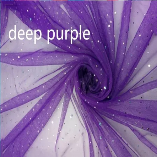 deep purple 1,6*1 ярдов, мягкий тюль, лазерная блестка, ткань, сделай сам, детская юбка-пачка для душа, сшитое платье принцессы для свадебной вечеринки, Декор, африканская ткань - Цвет: deep purple