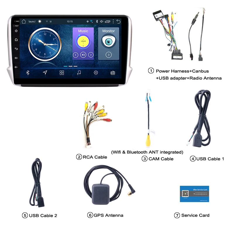 NAVITOPIA 10 1 дюймов 2G ram 32G rom Android 8 Автомобильная dvd навигационная система для peugeot 2008 208