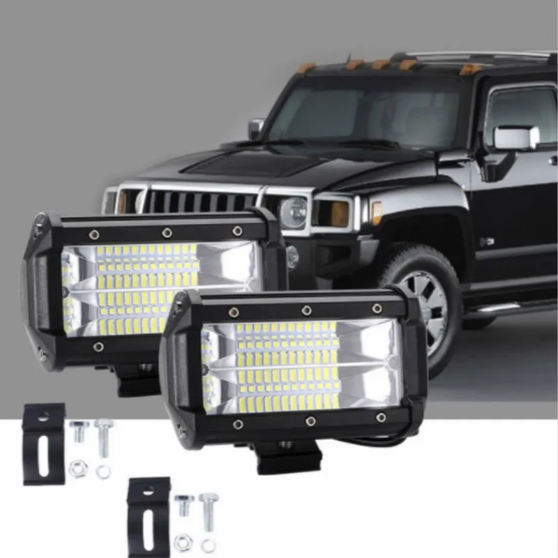 72 Вт светодиодный рабочий свет бар 10800LM 12V 24V 5 дюймов супер яркий 24 LED прожектор